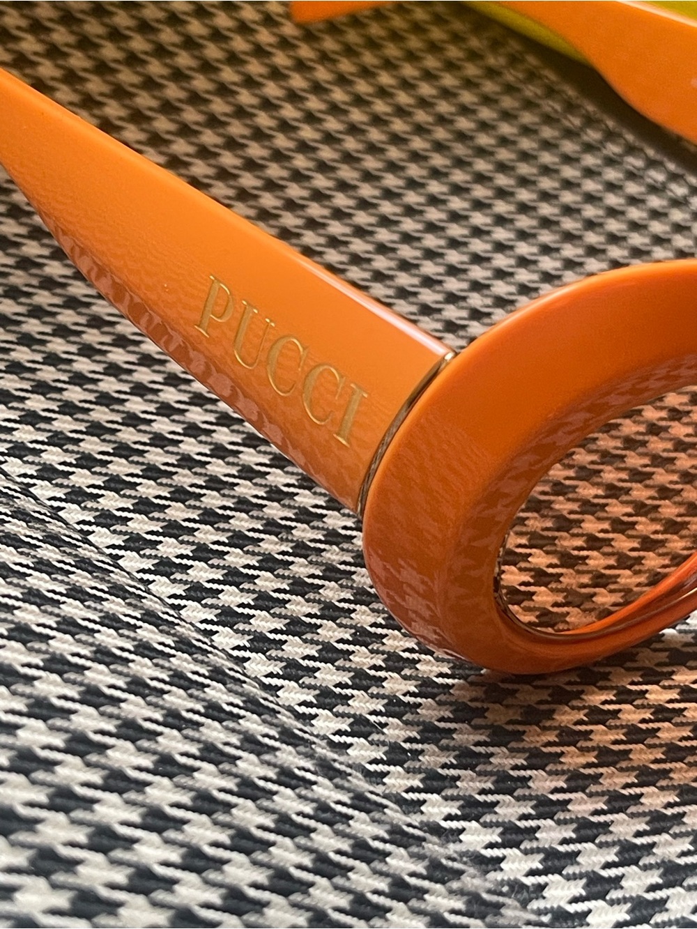 Emilio Pucci Bold Retro Round Sunglasses in Orange - Picture 3 of 8